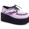 Demonia CREEPER-205 Lavender Vegan Leather Creeper Shoes 2 Demonia CREEPER-205 Lavender Vegan Leather Creeper Shoes