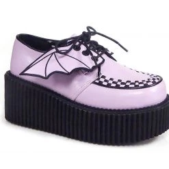 Demonia CREEPER-205 Lavender Vegan Leather Creeper Shoes