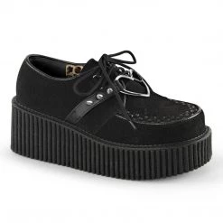 Demonia CREEPER-206 Black Vegan Suede Creeper
