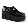 Demonia Shoes CREEPER-214 Black Patent Creeper
