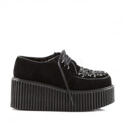 Demonia CREEPER-216 Black Vegan Suede Creeper