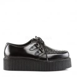 Demonia Shoes CREEPER-402 Black Leather Creeper