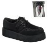Demonia CREEPER-402S Black Suede Creeper Shoes