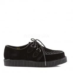 Demonia CREEPER-602S Black Suede Creeper Shoes