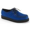 Demonia CREEPER-602S Royal Blue Suede Creeper Shoes