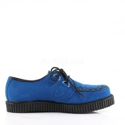 Demonia CREEPER-602S Royal Blue Suede Creeper Shoes