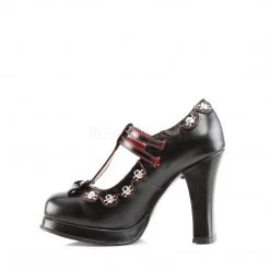 Demonia CRYPTO-06 Black Vegan Leather Mary Janes Shoes