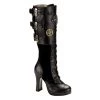 Demonia Boots CRYPTO-302 Black Vegan Microfiber Knee Boot