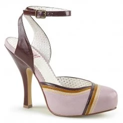 Pin Up Couture CUTIEPIE-01 Lilac Multi Faux Leather Shoes
