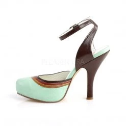 Pin Up Couture CUTIEPIE-01 Mint Multi Faux Leather Shoes