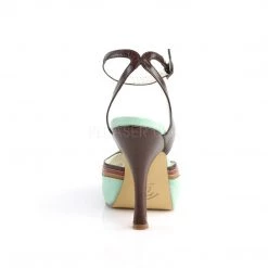 Pin Up Couture CUTIEPIE-01 Mint Multi Faux Leather Shoes