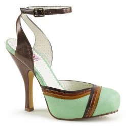 Pin Up Couture CUTIEPIE-01 Mint Multi Faux Leather Shoes