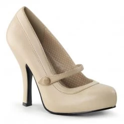 Pin Up Couture Shoes CUTIEPIE-02 Cream Pu
