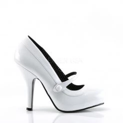 Pin Up Couture CUTIEPIE-02 White Patent Shoes