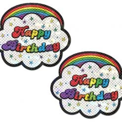 Pastease Cloud: Rainbow 'Happy Birthday' Cloud Nipple Pasties