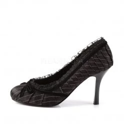 Funtasma Shoes DAINTY-420 Black Pinstripes Satin