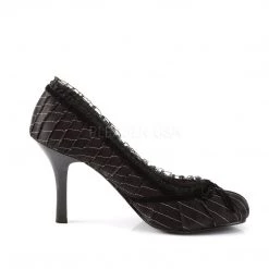 Funtasma Shoes DAINTY-420 Black Pinstripes Satin