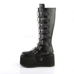 Demonia DAMNED-318 Black Vegan Leather