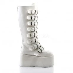 Demonia DAMNED-318 White Vegan Leather Knee Boot 12 Demonia DAMNED-318 White Vegan Leather Knee Boot