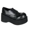 Demonia Shoes DANK-101 Black Vegan Leather Shoe