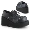 Demonia DANK-110 Black Vegan Leather Shoe Shoes