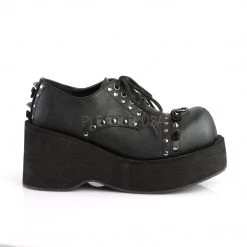 Demonia DANK-110 Black Vegan Leather Shoe Shoes