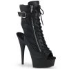 Pleaser Boots DELIGHT-1016-1 Black Faux Leather Ankle Boot