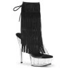 Pleaser DELIGHT-1017TF Clear-Black/Clear Ankle Boot