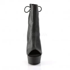 Pleaser DELIGHT-1018 Black Faux Leather/Black Ankle Boot New Arrivals