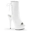 Pleaser New Arrivals DELIGHT-1018 White Faux Leather/White Ankle Boot