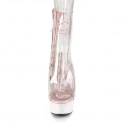 Pleaser DELIGHT-1018C Clear/Opal Multi Glitter Ankle Boot