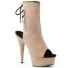 Pleaser DELIGHT-1018FS Beige Faux Suede/Beige Faux Suede Ankle Boot