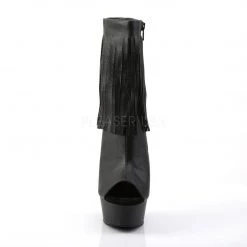 Pleaser Boots DELIGHT-1019 Black Faux Leather Boot