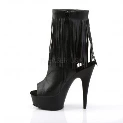 Pleaser Boots DELIGHT-1019 Black Faux Leather Boot