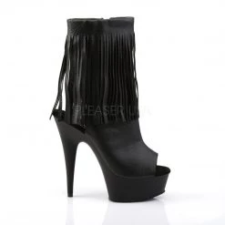 Pleaser Boots DELIGHT-1019 Black Faux Leather Boot