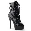 Pleaser DELIGHT-1033 Black Patent Ankle Boot Boots
