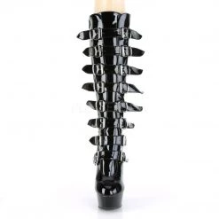 Pleaser DELIGHT-2049 Black Patent Knee Boot Boots