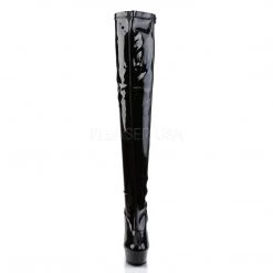 Pleaser DELIGHT-3000 Black Stretch Patent Boot Boots