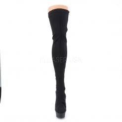 Pleaser DELIGHT-3003 Black Lycra Thigh Boot