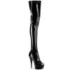 Pleaser Boots DELIGHT-3011 Black Stretch Patent/Black Boot 2 Pleaser Boots DELIGHT-3011 Black Stretch Patent/Black Boot