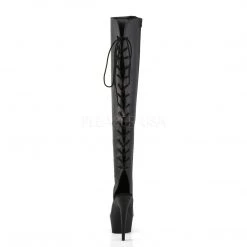 Pleaser New Arrivals DELIGHT-3019 Black Faux Leather/Black Boot