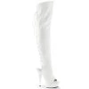 Pleaser New Arrivals DELIGHT-3019 White Faux Leather/White Boot