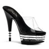 Pleaser DELIGHT-601LN Clear/Black Slide Shoes 2 Pleaser DELIGHT-601LN Clear/Black Slide Shoes