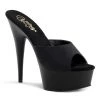 Pleaser Shoes DELIGHT-601PS Black Peau De Soie Slide