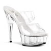 Pleaser DELIGHT-602 Clear Slide Shoes 2 Pleaser DELIGHT-602 Clear Slide Shoes