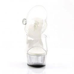 Pleaser DELIGHT-608 Clear Platform Sandal Shoes