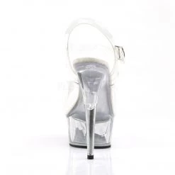Pleaser DELIGHT-608 Clear Platform Sandal Shoes