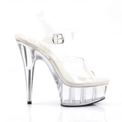 Pleaser DELIGHT-608 Clear Platform Sandal Shoes