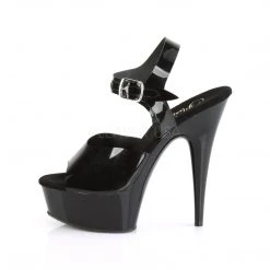 Pleaser DELIGHT-608N Black (Jelly-Like) TPU/Black Platform Sandal Shoes
