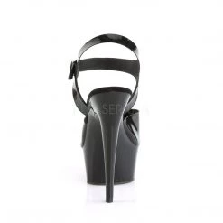 Pleaser DELIGHT-608N Black (Jelly-Like) TPU/Black Platform Sandal Shoes